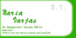 maria varjas business card